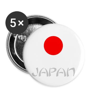 DRAPEAU. JAPON. JAPAN. ASIE. ASIATIQUE. SPORT - Lot de 5 grands badges (56 mm) - blanc - Devant