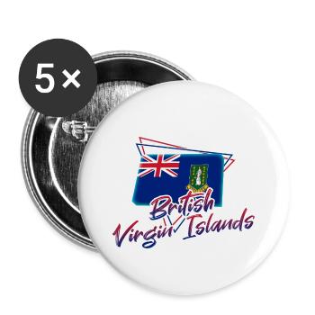 British Virgin Islands - Buttons large 2.2''/56 mm (5-pack) - white - Front