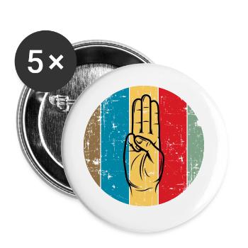 Scout / Scouting - Buttons large 2.2''/56 mm (5-pack) - white - Front
