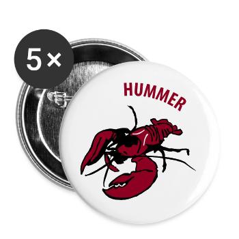 Hummer - Buttons groß 56 mm (5er Pack) - Weiß - Vorne