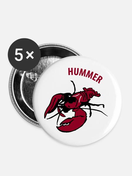 Lobster - Buttons large 2.2''/56 mm (5-pack) - white