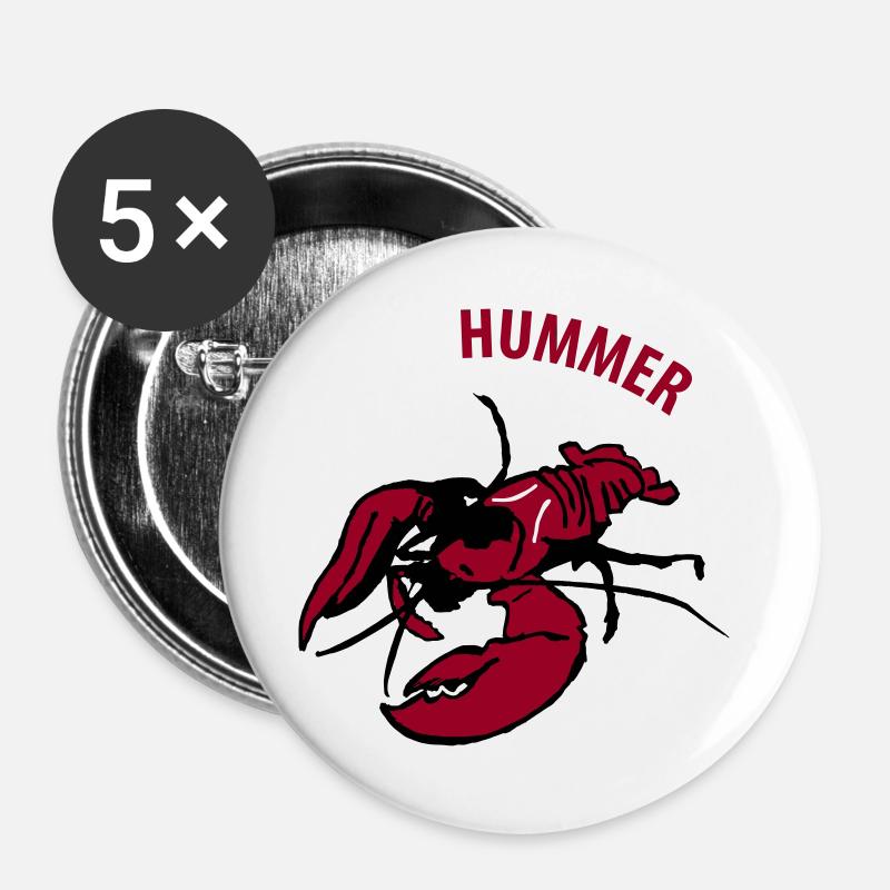 Lobster - Buttons large 2.2''/56 mm (5-pack) - white