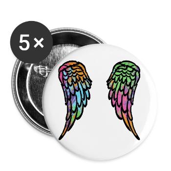 Angel - Buttons large 2.2''/56 mm (5-pack) - white - Front