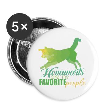 Hovawart - Buttons groß 56 mm (5er Pack) - Weiß - Vorne