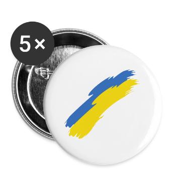 Ukraine - Lot de 5 grands badges (56 mm) - blanc - Devant