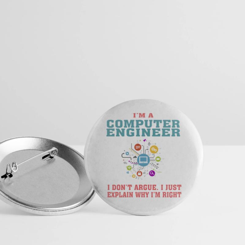 Funny Computer Engineering Quote for Computer Engi Buttons large 2.2''/56 mm (5-pack)