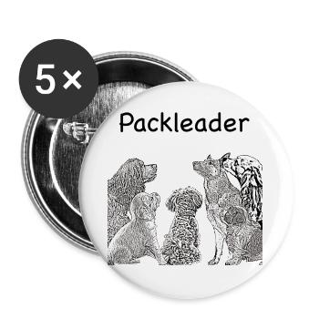 Chef de meute - Lot de 5 grands badges (56 mm) - blanc - Devant