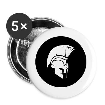 spartan - Buttons groß 56 mm (5er Pack) - Weiß - Vorne