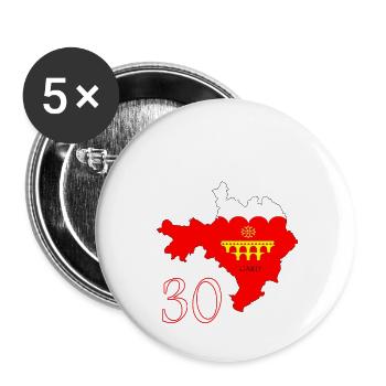 Gard - Buttons groß 56 mm (5er Pack) - Weiß - Vorne