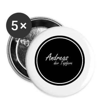 Andreas der Tapfere - Buttons groß 56 mm (5er Pack) - Weiß - Vorne