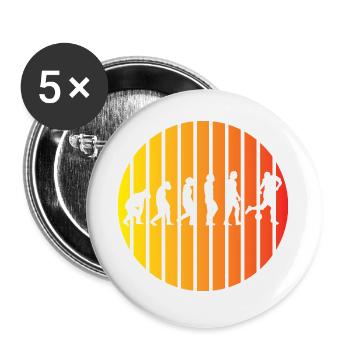 Entraîneur de football Evolution Football - Lot de 5 grands badges (56 mm) - blanc - Devant