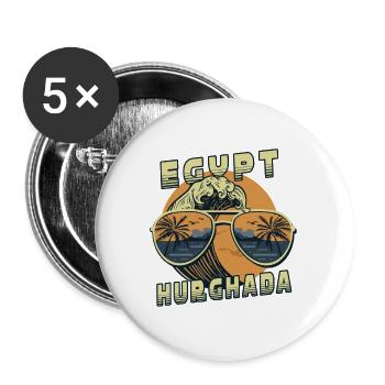 Hurghada egypt design - Buttons large 2.2''/56 mm (5-pack) - white - Front
