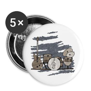 Musical instruments - Buttons large 2.2''/56 mm (5-pack) - white - Front
