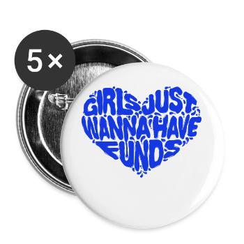 Dicton humoristique Déclaration de cœur Dictons - Lot de 5 grands badges (56 mm) - blanc - Devant