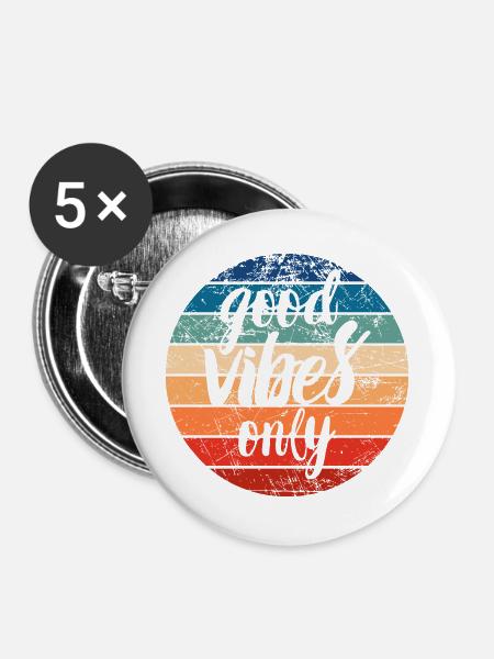 Nur gutes V - Buttons groß 56 mm (5er Pack) - Weiß