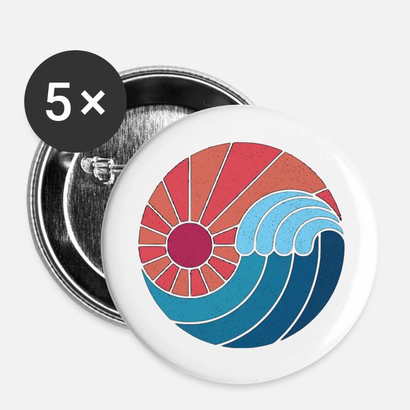 Wave - Buttons large 2.2''/56 mm (5-pack) - white