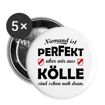 Kölle Perfekt - Buttons groß 56 mm (5er Pack) - Weiß - Vorne