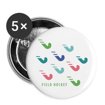 Hockey stick - Buttons large 2.2''/56 mm (5-pack) - white - Front