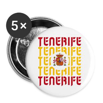 Tenerife Spain flags design - Buttons large 2.2''/56 mm (5-pack) - white - Front