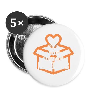 ICH HAB EIN JOB NEBEN DEM NEBENJOB - Buttons groß 56 mm (5er Pack) - Weiß - Vorne