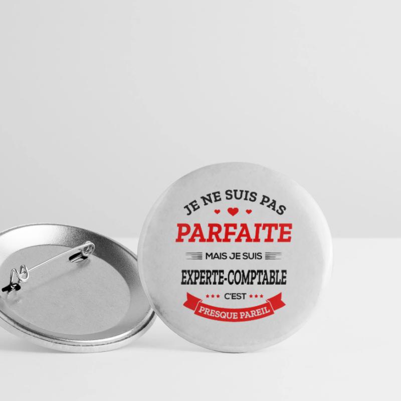 EXPERTE-COMPTABLE PARFAITE Lot de 5 grands badges (56 mm)