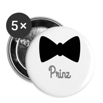 Prinz - Buttons groß 56 mm (5er Pack) - Weiß - Vorne