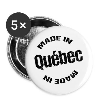 Hergestellt in Quebec - Buttons groß 56 mm (5er Pack) - Weiß - Vorne
