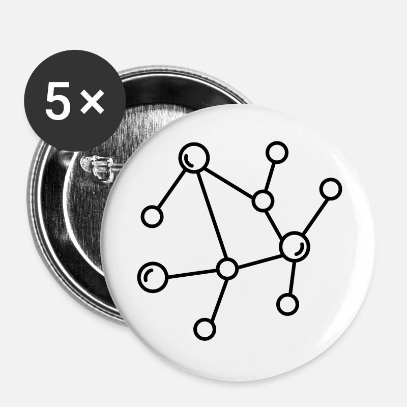 Molecule - Buttons large 2.2''/56 mm (5-pack) - white