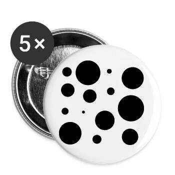 Bubbles - Buttons groß 56 mm (5er Pack) - Weiß - Vorne