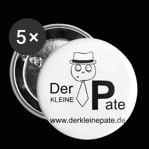 Der kleine Pate - Logo - Buttons groß 56 mm (5er Pack)