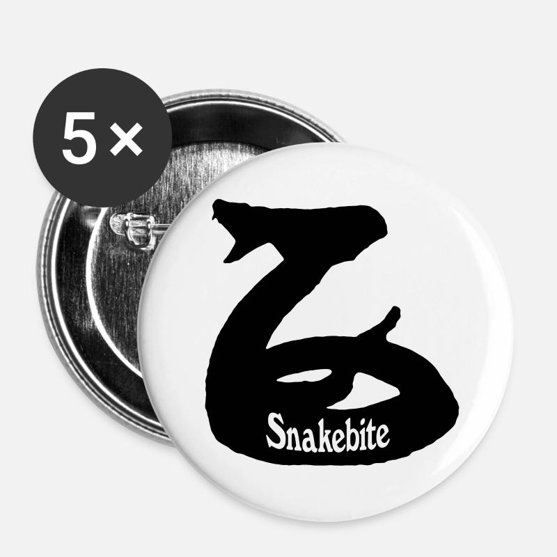 Snakebite - Buttons large 2.2''/56 mm (5-pack) - white
