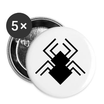 Spider-Man Logo - Lot de 5 grands badges (56 mm) - blanc - Devant