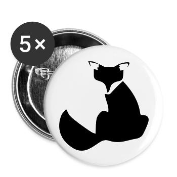 Renard - Lot de 5 grands badges (56 mm) - blanc - Devant