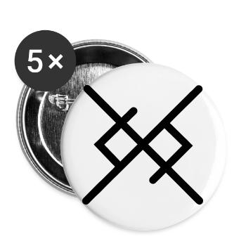 L’amour éternel dans les runes vikings - Lot de 5 grands badges (56 mm) - blanc - Devant