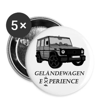 Off-Road Adventure - Buttons groß 56 mm (5er Pack) - Weiß - Vorne