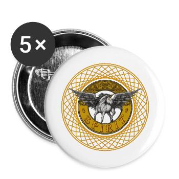 Spirit of the Pegasus - Greek mythology - Buttons large 2.2''/56 mm (5-pack) - white - Front
