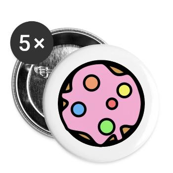 Keks - Buttons groß 56 mm (5er Pack) - Weiß - Vorne