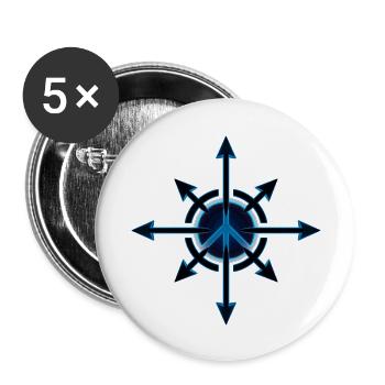 Peace within chaos - Buttons large 2.2''/56 mm (5-pack) - white - Front