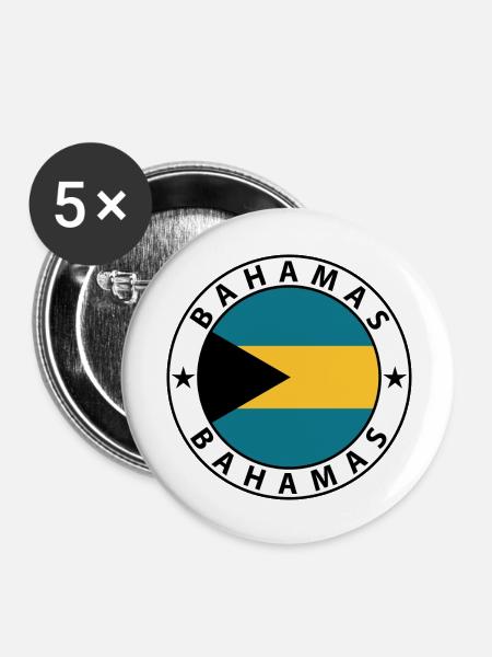 Bahamas - Buttons groß 56 mm (5er Pack) - Weiß