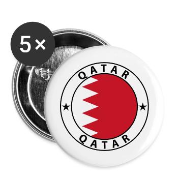 Qatar - Buttons large 2.2''/56 mm (5-pack) - white - Front
