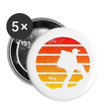 Mountain Hiking Mountains Mountaineering Hiking Mountains - Buttons large 2.2''/56 mm (5-pack) - white - Front