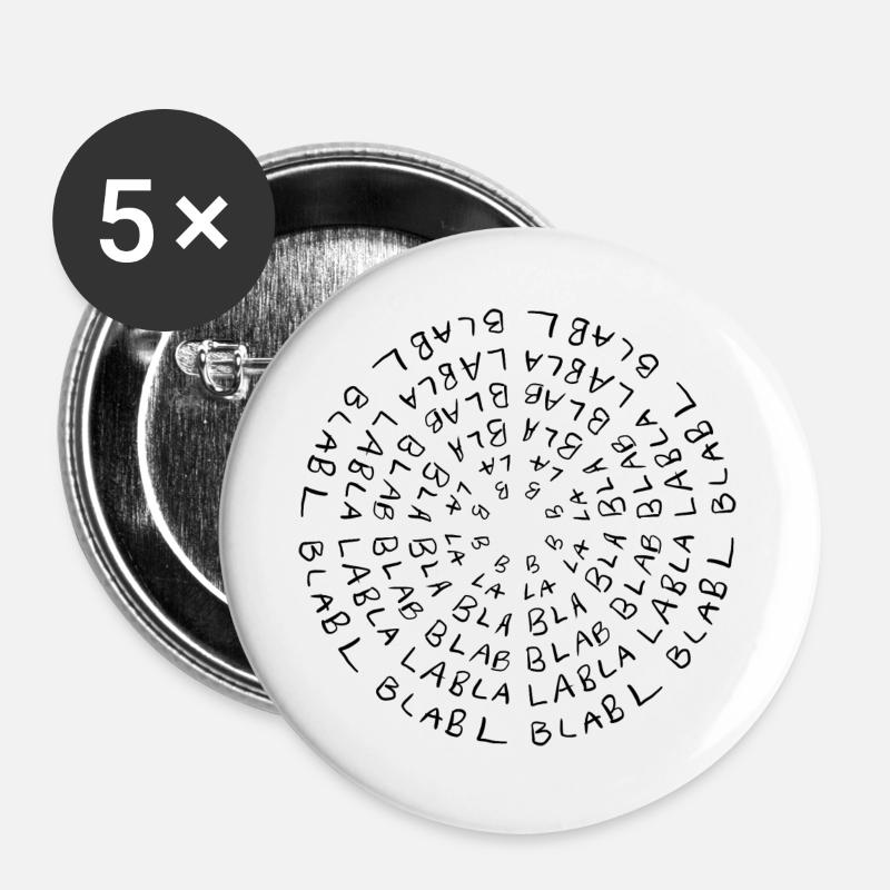 Bla bla bla - Buttons large 2.2''/56 mm (5-pack) - white