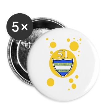 Coat of arms Marne 51 - Buttons large 2.2''/56 mm (5-pack) - white - Front