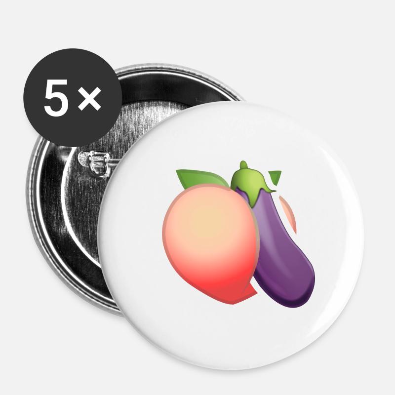 Oh My Peach - Buttons large 2.2''/56 mm (5-pack) - white