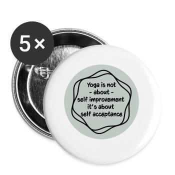 Yoga - Buttons large 2.2''/56 mm (5-pack) - white - Front