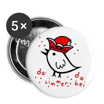 Carnival, Carnival, Confetti - Buttons large 2.2''/56 mm (5-pack) - white - Front