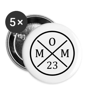 Mom 23 - Buttons large 2.2''/56 mm (5-pack) - white - Front