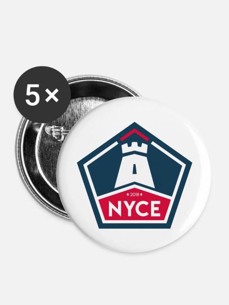 NYCE - Buttons groß 56 mm (5er Pack) - Weiß