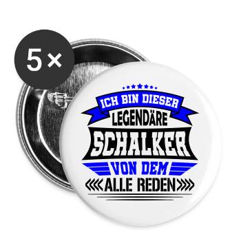Legendärer Schalker | Farben änderbar - Buttons groß 56 mm (5er Pack) - Weiß - Vorne