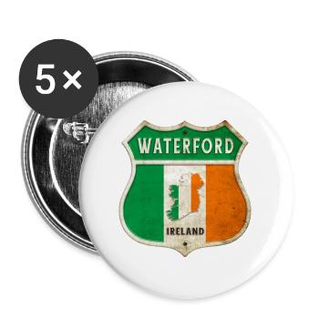 Waterford Ireland Coat of Arms Flags Design - Buttons large 2.2''/56 mm (5-pack) - white - Front